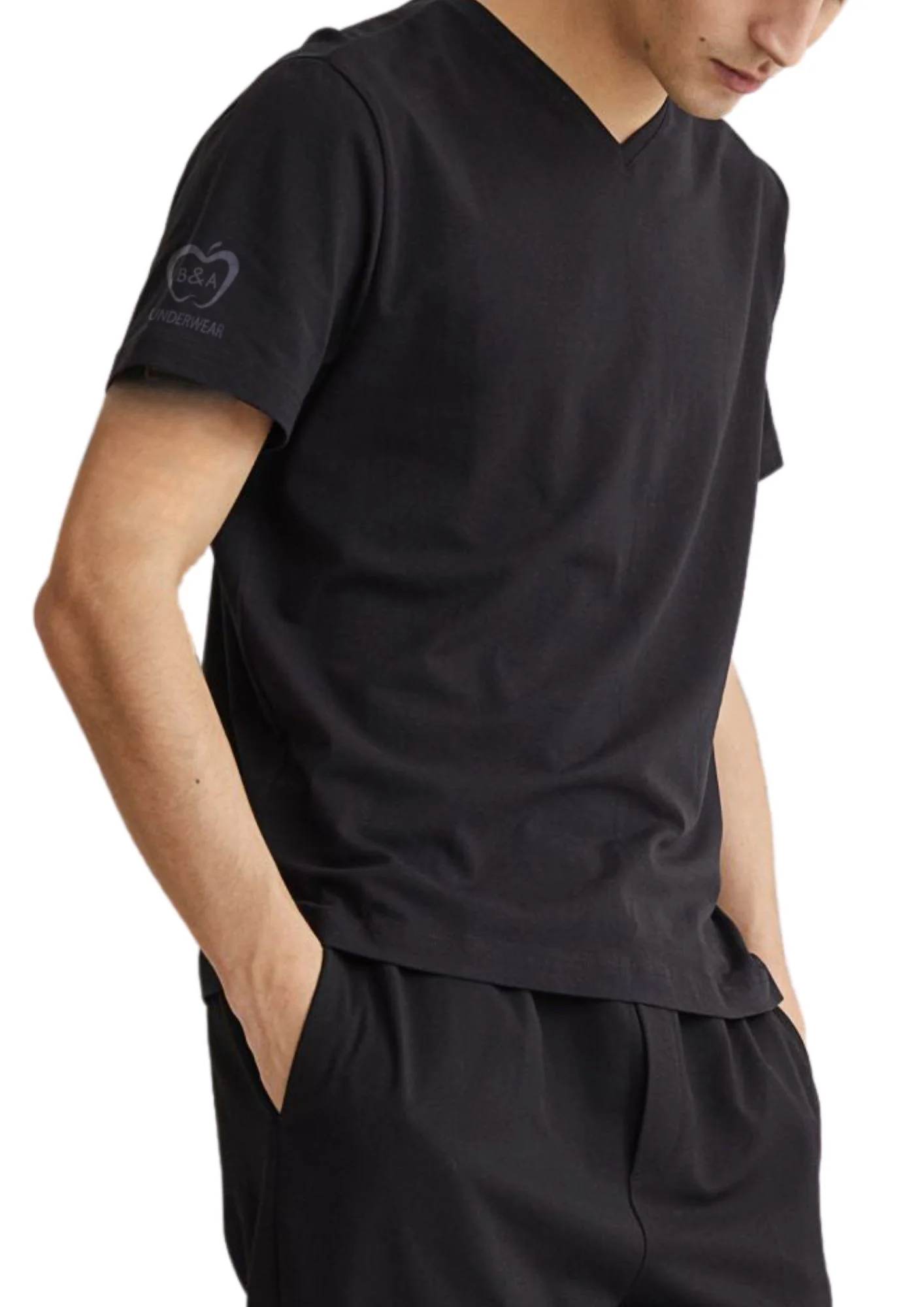 Baci E Abbracci - Maglia Intima In Cotone Scollo V Art. Bats002 - Image 4