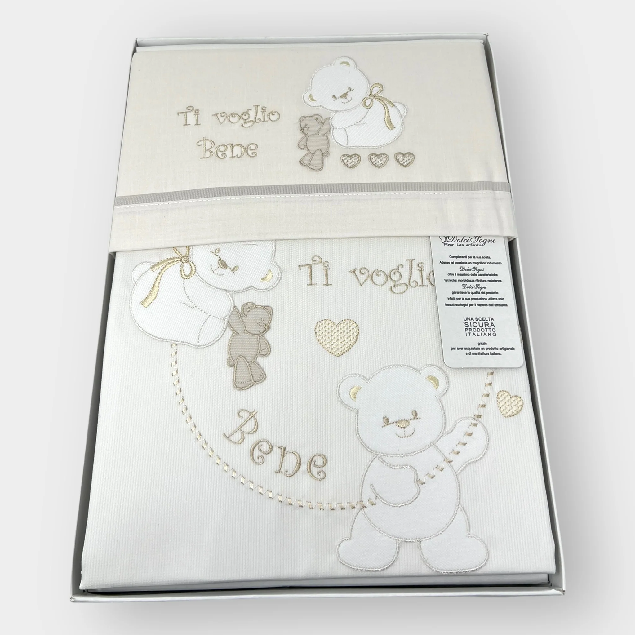 Coordinato 4 Pezzi Copriletto In Piquet + Completo Lenzuola - Per Carrozzina Misure 90x120 Art. 6022ca - Image 3