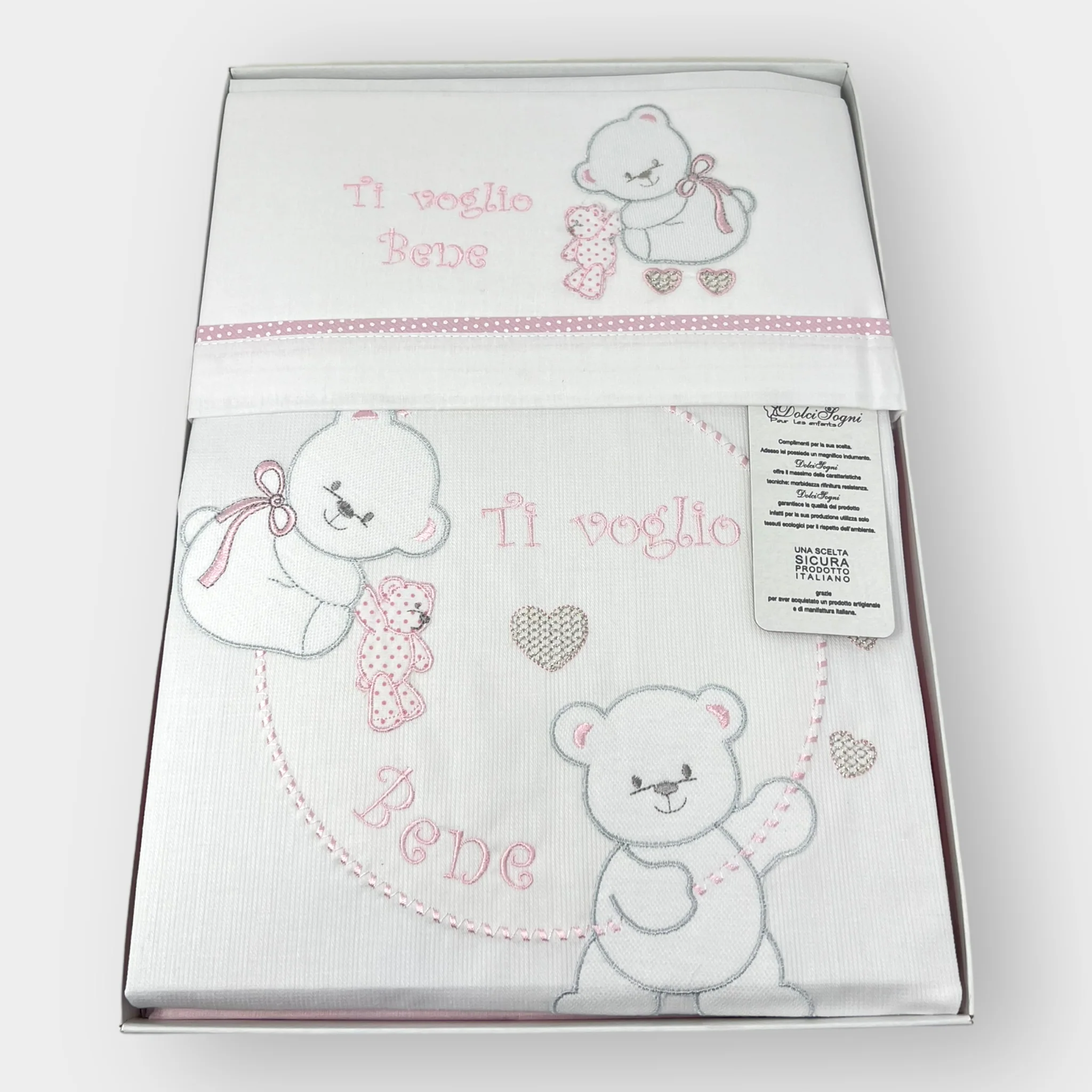 Coordinato 4 Pezzi Copriletto In Piquet + Completo Lenzuola - Per Carrozzina Misure 90x120 Art. 6022ca - Image 4