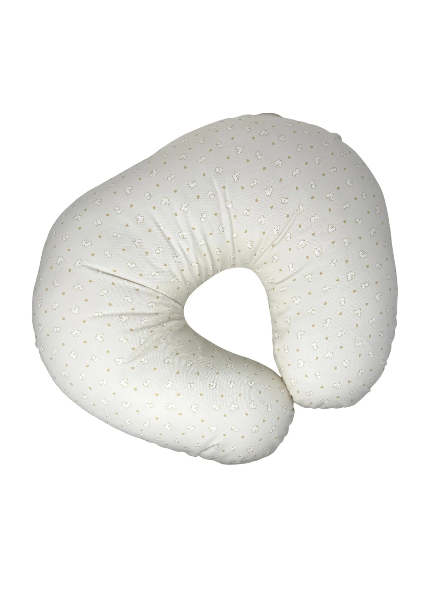 Dolci Sogni Cuscino Allattamento 100% Cotone Stampato Pois/stellina  Colori Rosa Cielo Panna Grigio - Image 3