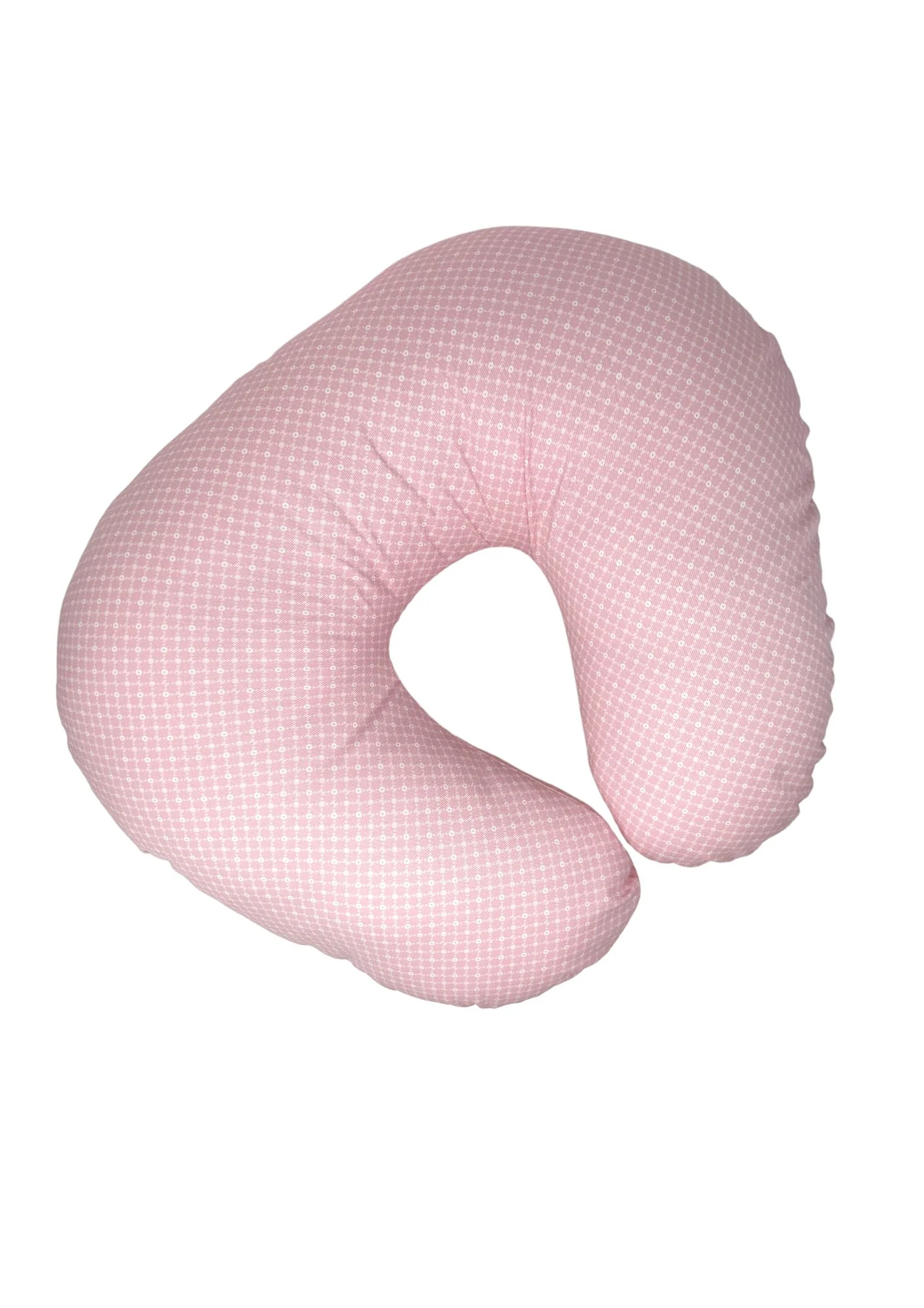 Dolci Sogni Cuscino Allattamento 100% Cotone Stampato Pois/stellina  Colori Rosa Cielo Panna Grigio - Image 4