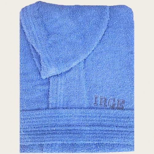 Irge Le Tinte Accappatoio Unisex In Spugna Puro Cotone Tinta Unita Con Ricamo  Art. Irge Accappatoio - Image 4