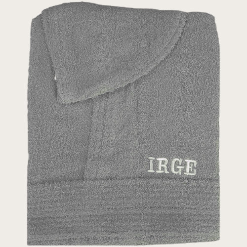 Irge Le Tinte Accappatoio Unisex In Spugna Puro Cotone Tinta Unita Con Ricamo  Art. Irge Accappatoio - Image 6