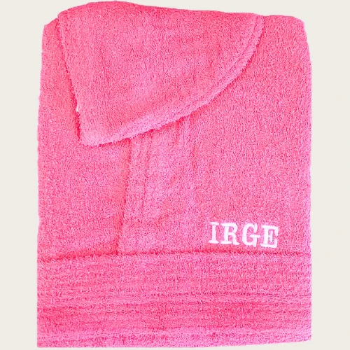 Irge Le Tinte Accappatoio Unisex In Spugna Puro Cotone Tinta Unita Con Ricamo  Art. Irge Accappatoio - Image 8