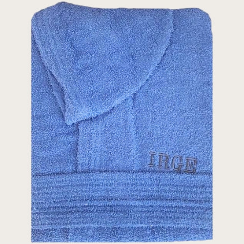 Irge Le Tinte Accappatoio Unisex In Spugna Puro Cotone Tinta Unita Con Ricamo  Art. Irge Accappatoio - Image 9