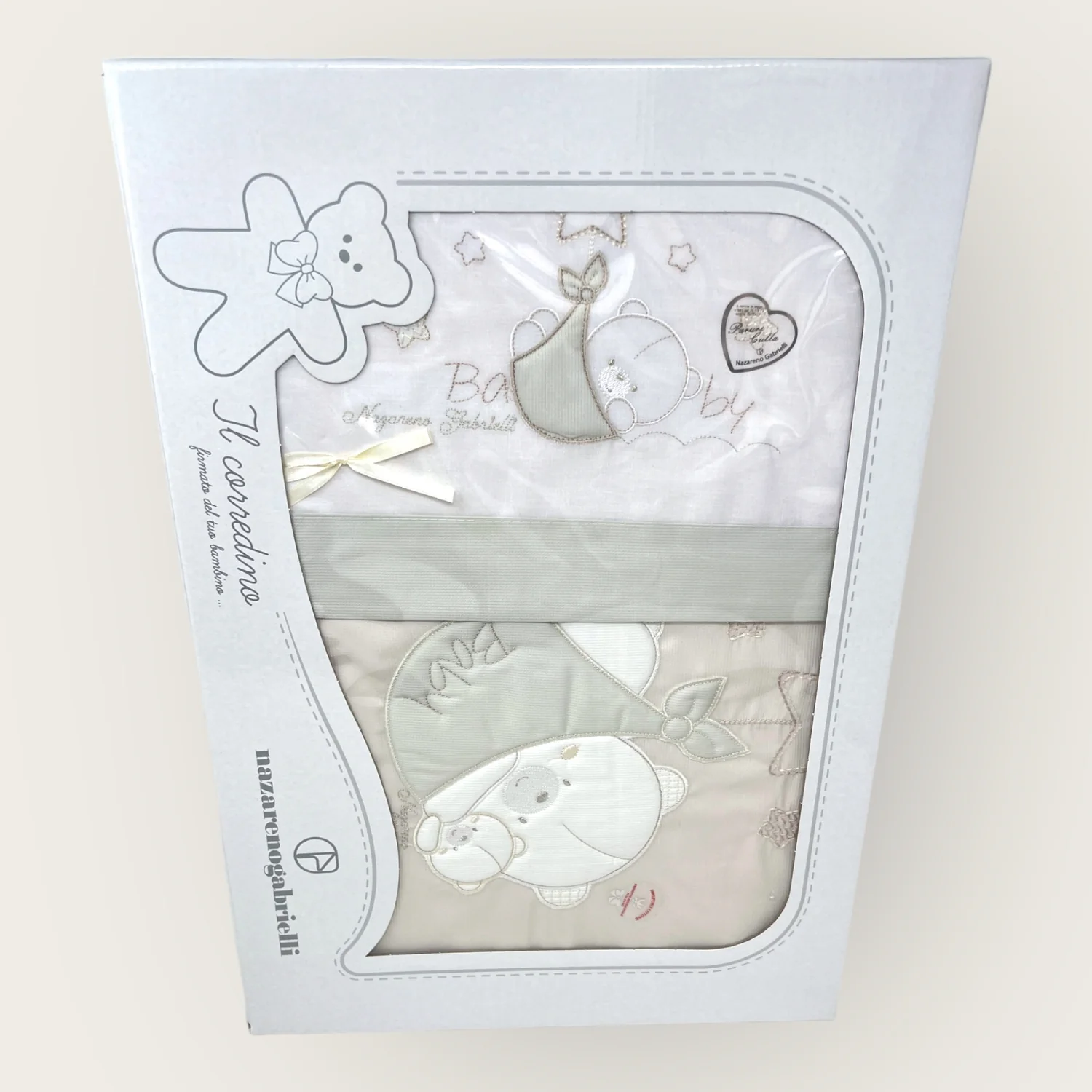 Nazareno Gabrielli Coordinato Culla -completo Lenzuola + Copertina + Soffice Trapuntino  Art. Ng3002 - Image 3