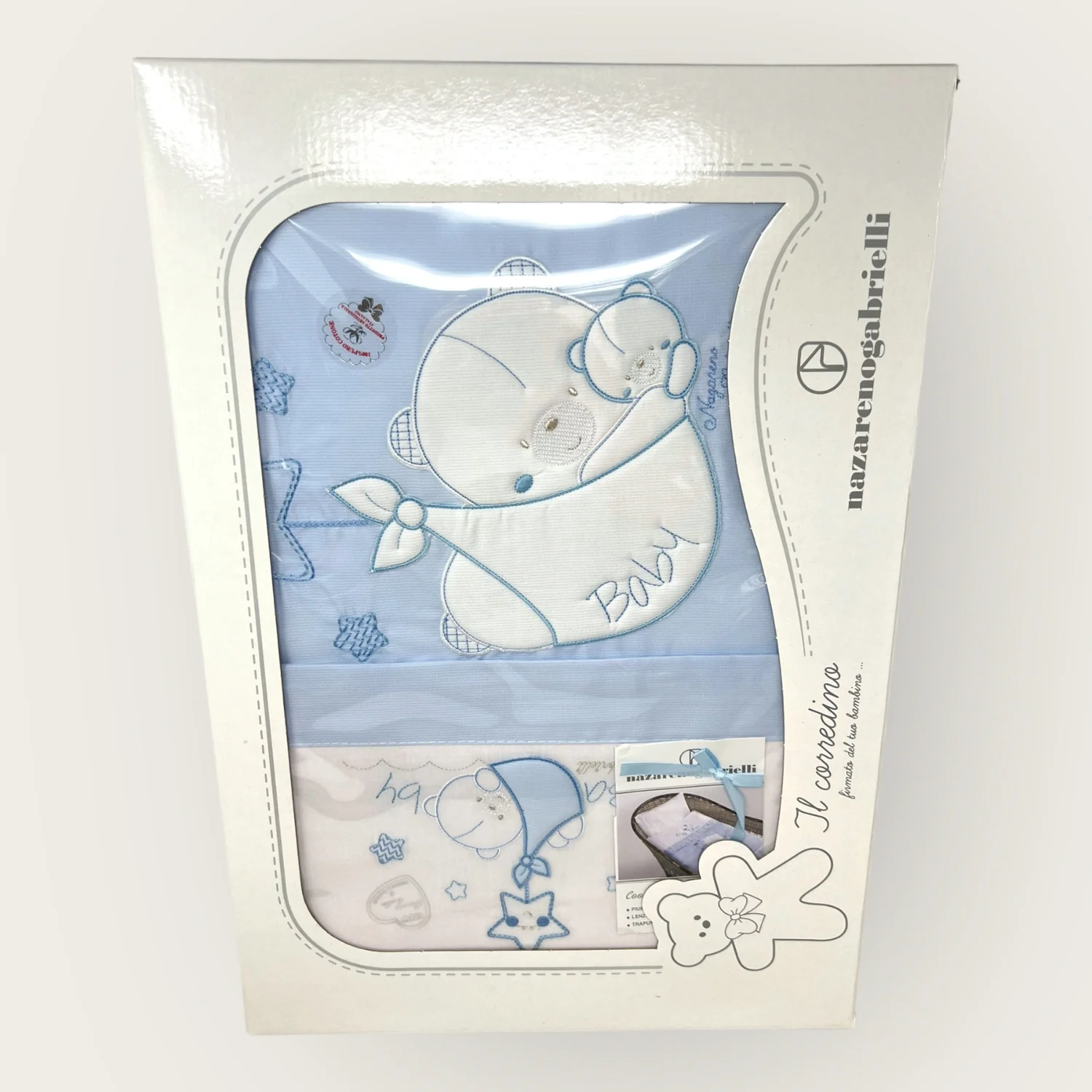 Nazareno Gabrielli Coordinato Culla -completo Lenzuola + Copertina + Soffice Trapuntino  Art. Ng3002 - Image 5