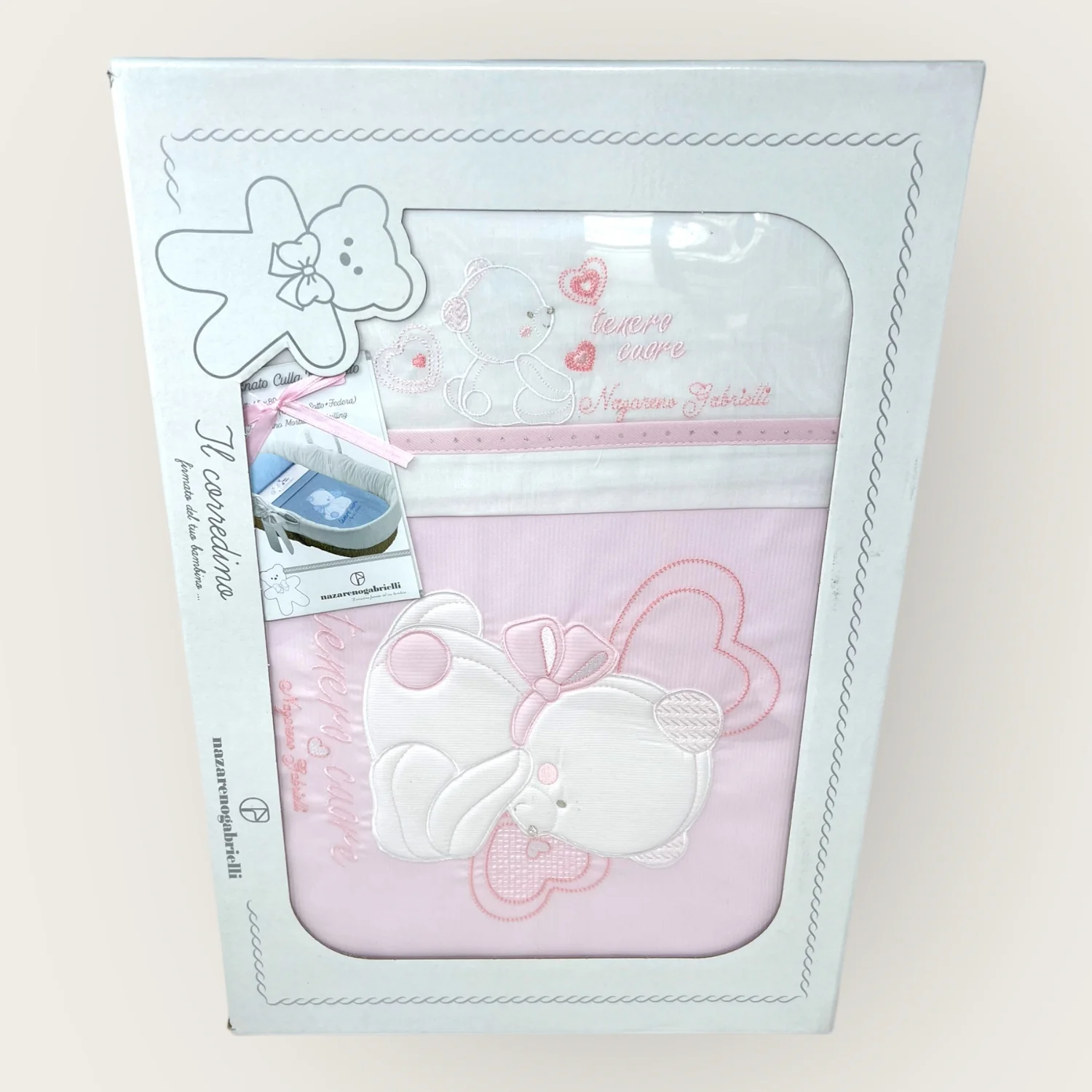 Nazareno Gabrielli Coordinato Culla -completo Lenzuola + Copertina + Soffice Trapuntino  Art. Ng3002 - Image 6