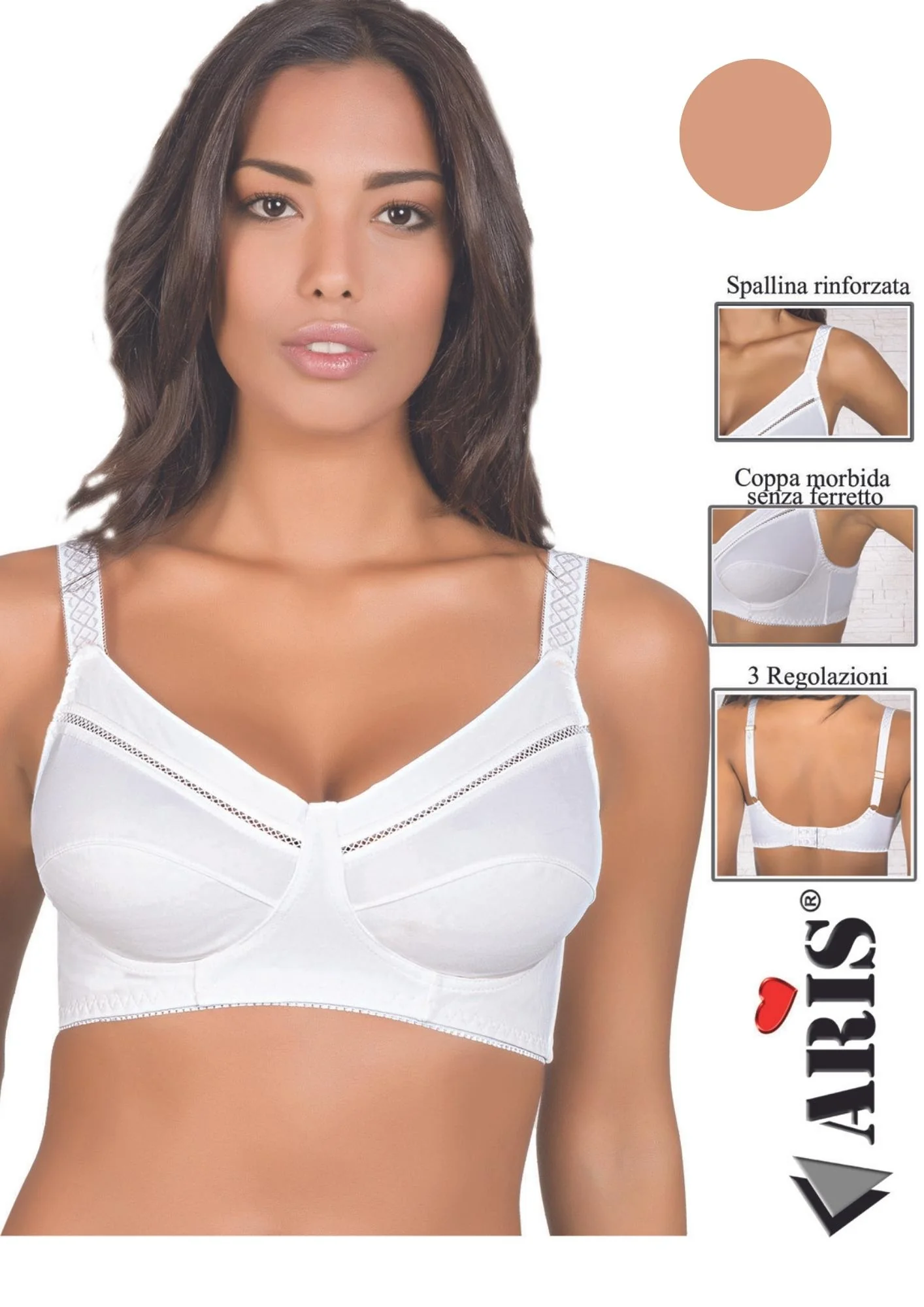 Reggiseno In Microfibra Coppa C Interno Cotone Aris2003 - Image 3