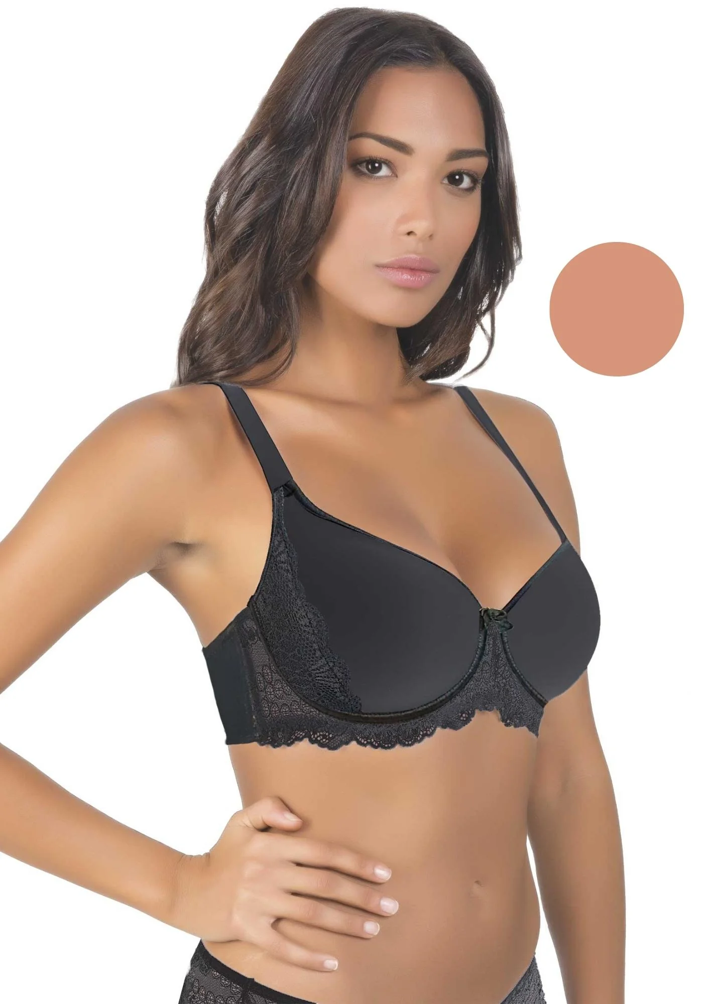 Reggiseno In Microfibra E Pizzo Coppa C Preformata Imbottita  Aris2022 - Image 3