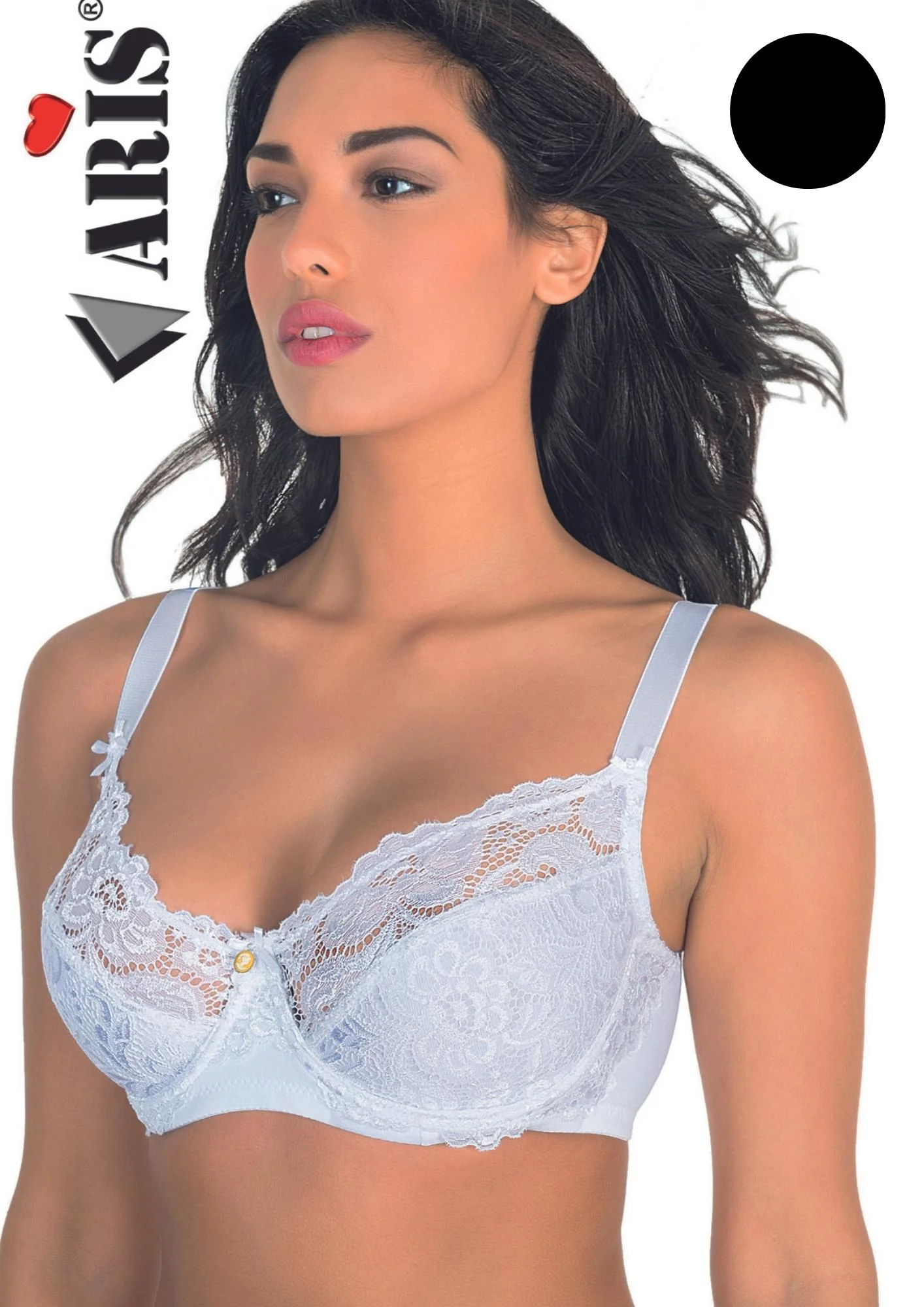 Reggiseno Microfibra In Morbido Pizzo Coppa D Con Ferretto  1827aris - Image 3